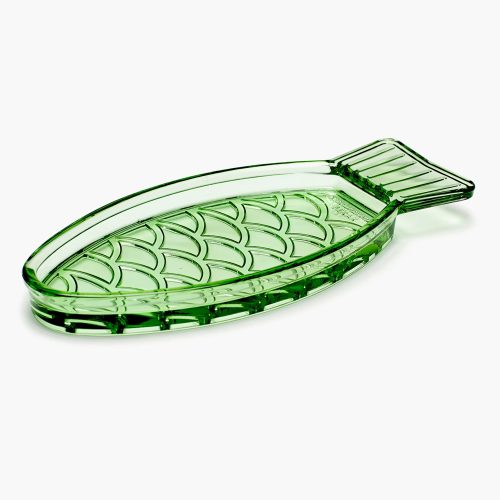 Serving Dish Green - Fish & Fish, Small - Gessato Design Store