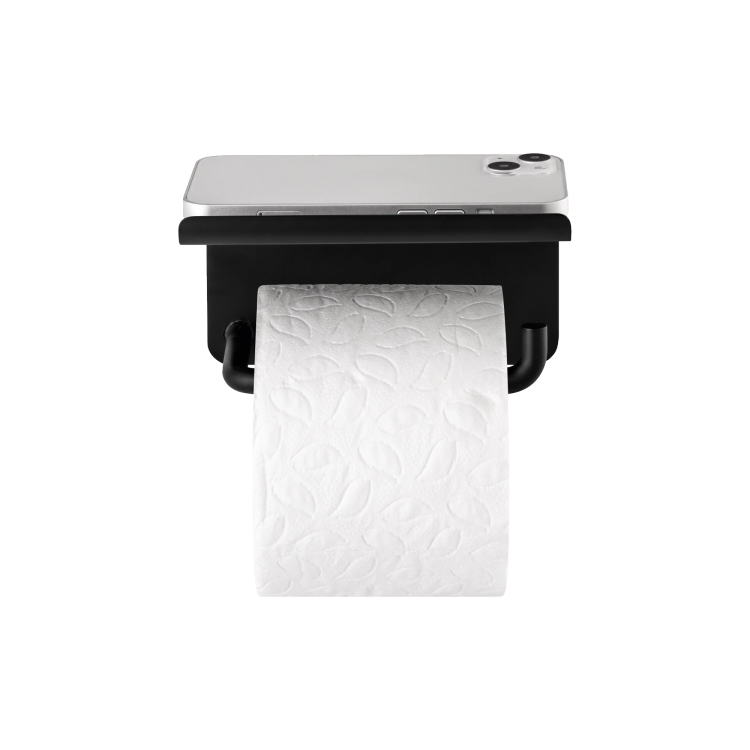 Bathroom Tissue Holder With Shelf