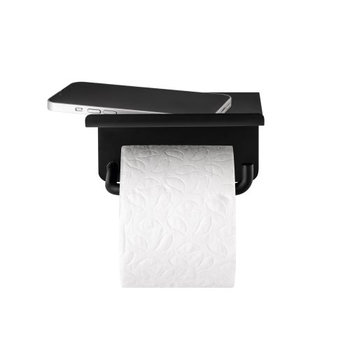 Bathroom Tissue Holder With Shelf - Gessato Design Store