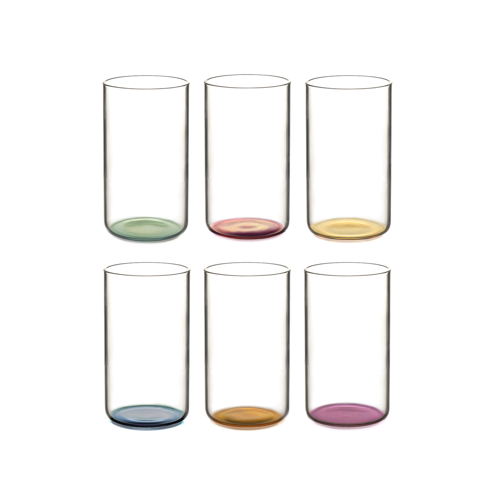 Iride High Ball Glasses, Set of 6 - Gessato Design Store