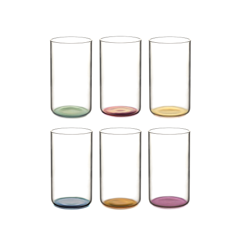 Iride High Ball Glasses, Set of 6 - Gessato Design Store