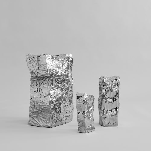 Kami Vase, Chrome - Gessato Design Store