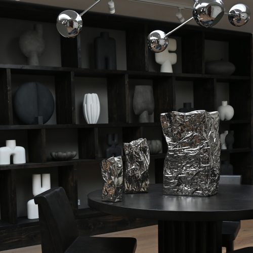 Kami Vase, Chrome - Gessato Design Store