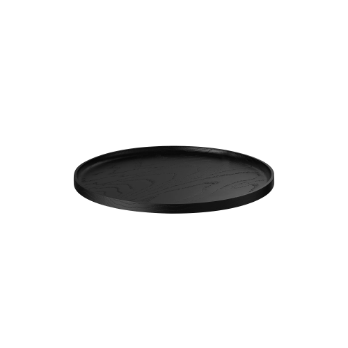 Oku Oak Round Tray, Black - Gessato Design Store