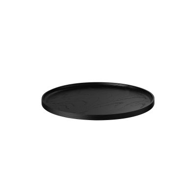 Oku Oak Round Tray, Black - Gessato Design Store