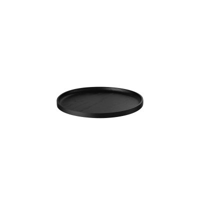 Oku Oak Round Tray, Black - Gessato Design Store