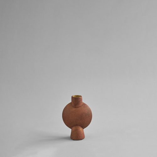 Sphere Vase Bubl - Small h 7.1", Terracotta - Gessato Design Store