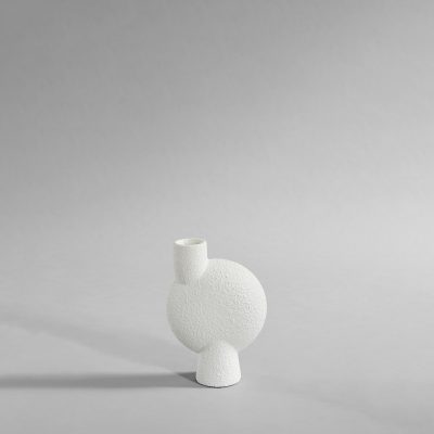 Sphere Vase Bubl - Medium h 10.2", Bubble white - Gessato Design Store