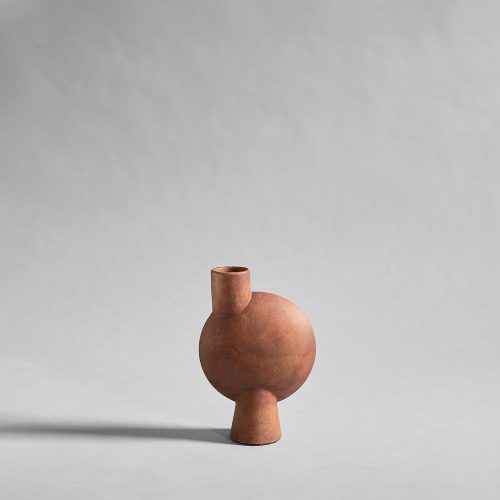 Sphere Vase Bubl - Medium h 10.2", Terracotta - Gessato Design Store