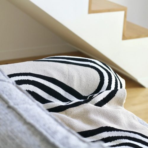 78th Street Throw in Black & Linen - Gessato Design Store