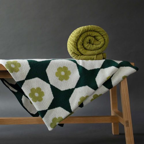 Arch Texture Throw in Green - Gessato Design Store