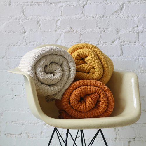 Arch Texture Throw in Orange - Gessato Design Store