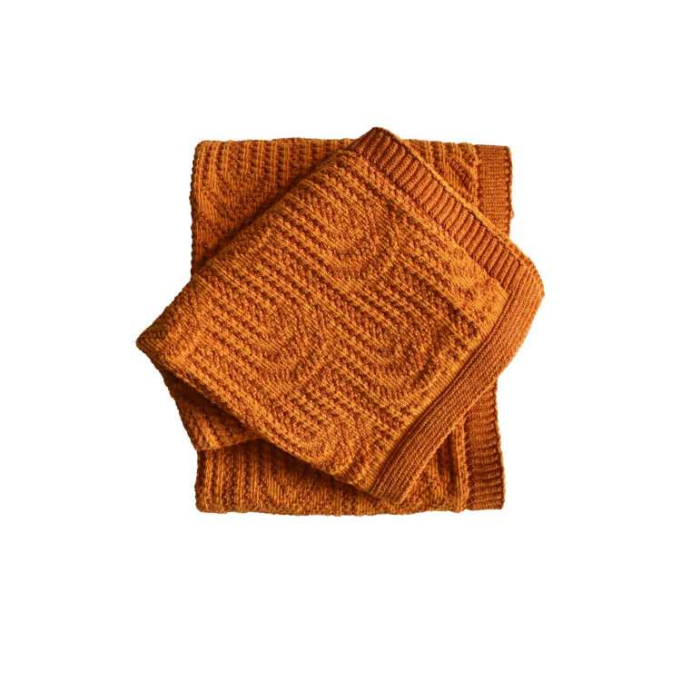 Arch Texture Throw in Orange