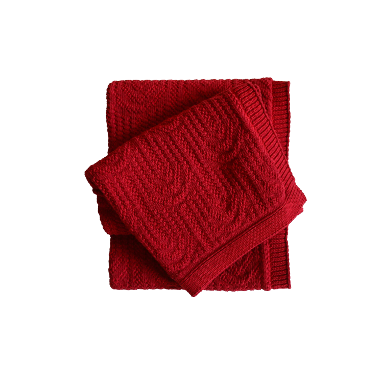 Arch Texture Throw in Red