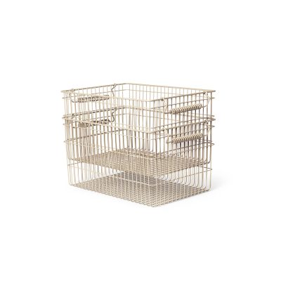 Cala Stackable Wire Baskets -Set of 2 - Gessato Design Store