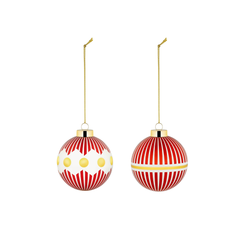 Delight Set of 2 Christmas Baubles - Gessato Design Store