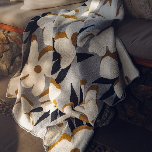 Desert Flower Throw in Dove - Gessato Design Store