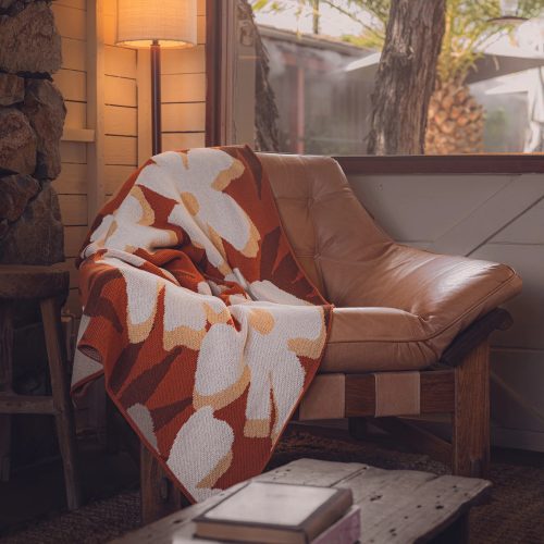 Desert Flower Throw in Saffron - Gessato Design Store