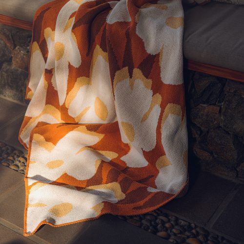 Desert Flower Throw in Saffron - Gessato Design Store