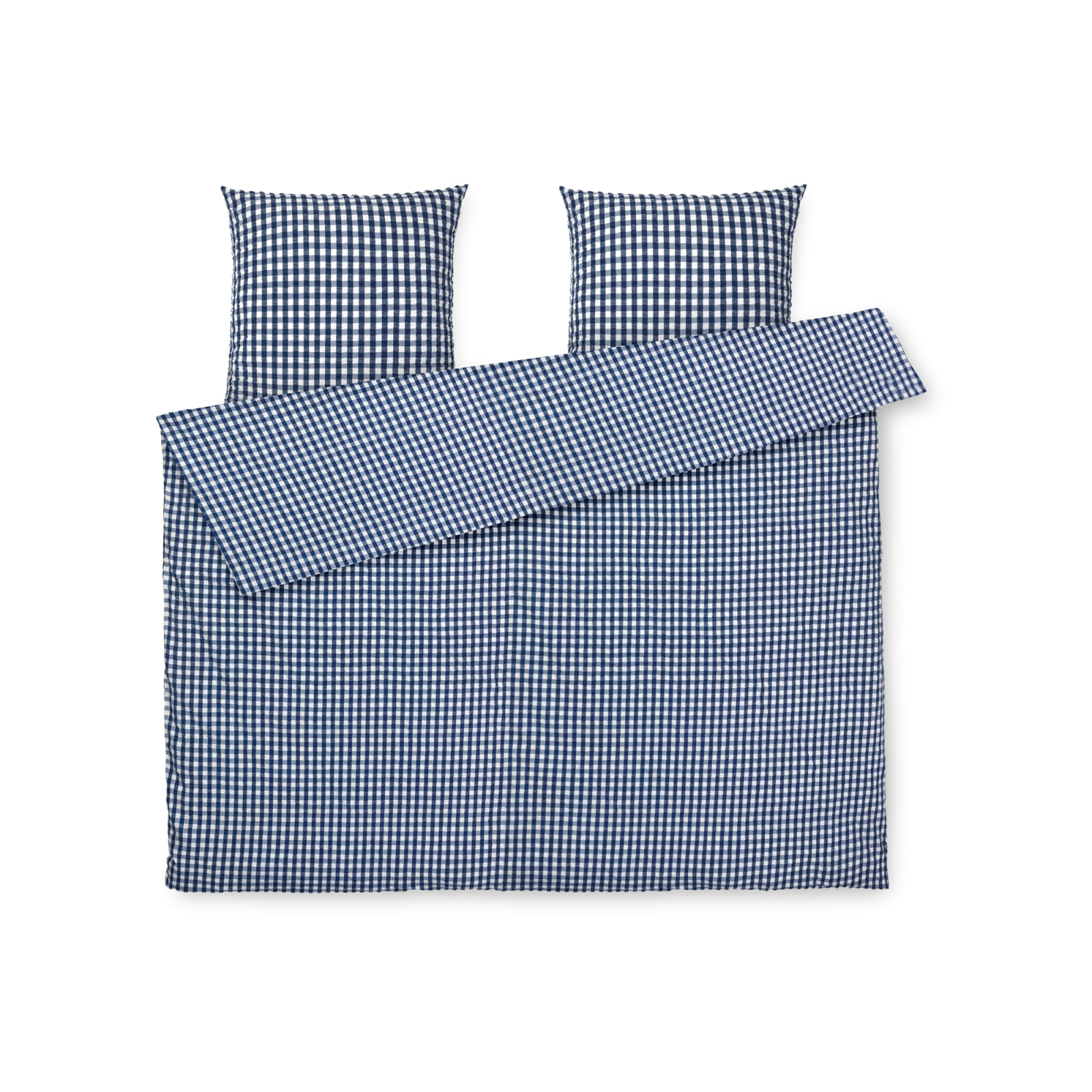 JUNA Bæk&Bølge Duvet Cover Set, Dark Blue/White - Gessato Design Store