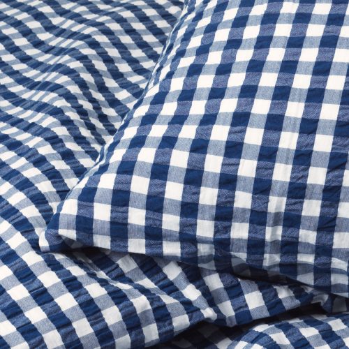 JUNA Bæk&Bølge Duvet Cover Set, Dark Blue/White - Gessato Design Store