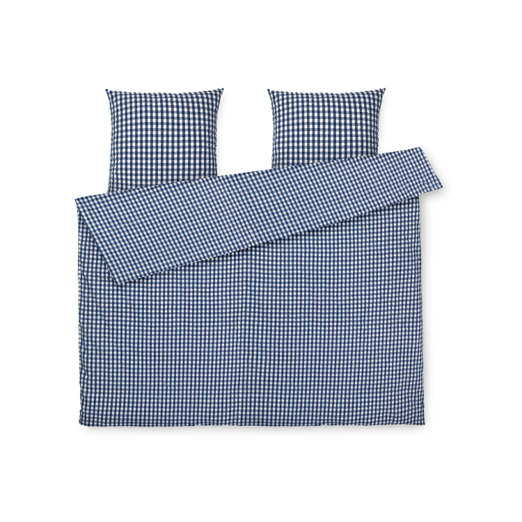 JUNA Bæk&Bølge Duvet Cover Set, Dark Blue/White