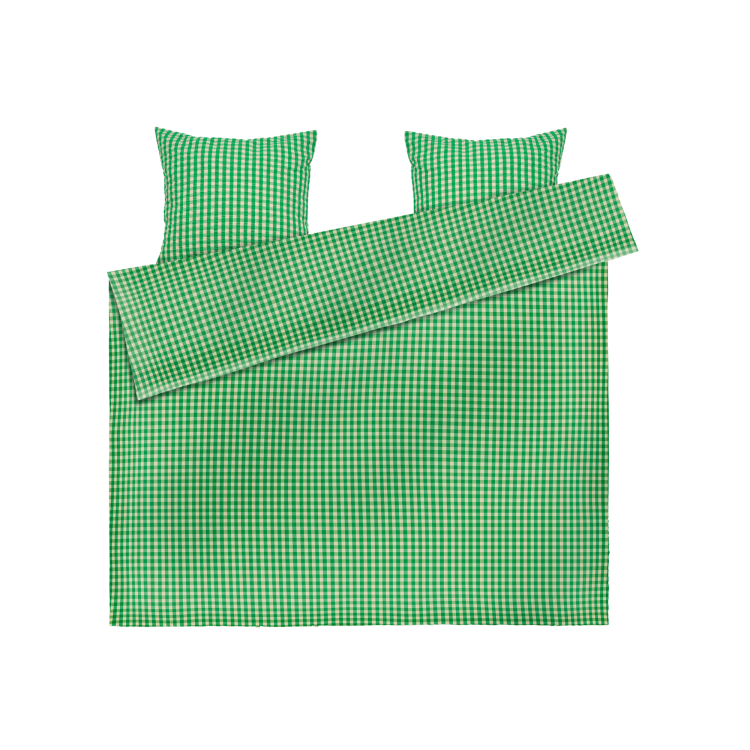 JUNA Bæk&Bølge Duvet Cover Set, Green/Sand