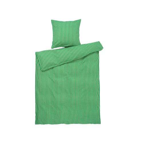 JUNA Bæk&Bølge Duvet Cover Set, Green/Sand - Gessato Design Store