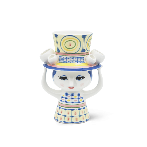 Lady with Hat Vase, Blue - Gessato Design Store