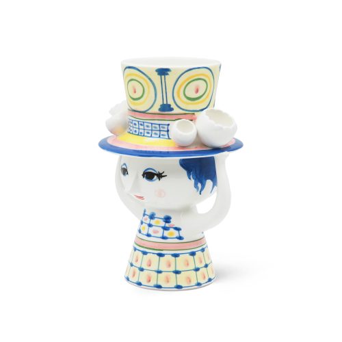 Lady with Hat Vase, Blue - Gessato Design Store