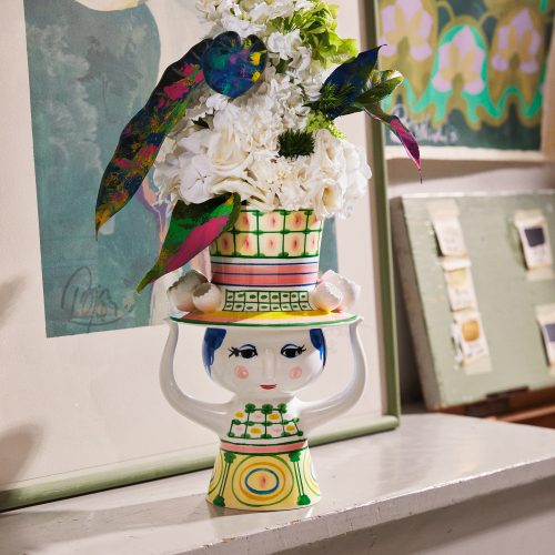 Lady with Hat Vase, Green - Gessato Design Store