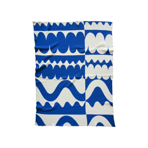 Wiggle Room Throw in Royal Blue - Gessato Design Store