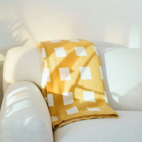 Off the Grid Throw in Citrine - Gessato Design Store