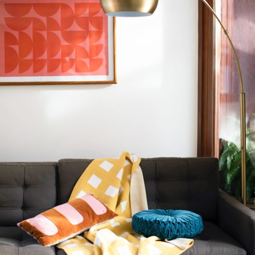 Off the Grid Throw in Citrine - Gessato Design Store