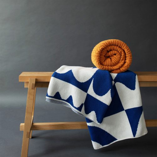 Wiggle Room Throw in Royal Blue - Gessato Design Store