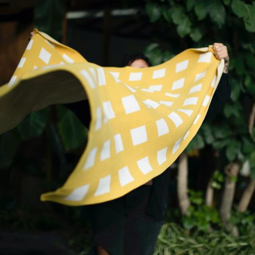 Off the Grid Throw in Citrine - Gessato Design Store