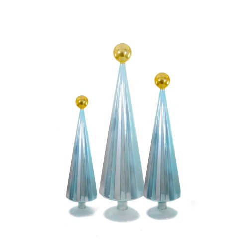 Pleated Tree - Sky Gold, Set of 3 - Gessato Design Store