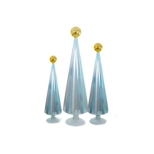 Pleated Tree - Sky Gold, Set of 3 - Gessato Design Store