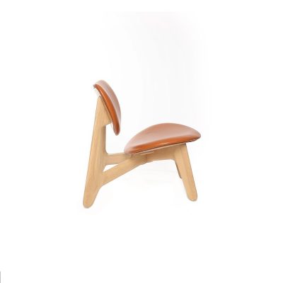 Slab Lounge Chair Natural Leather, Cognac - Gessato Design Store
