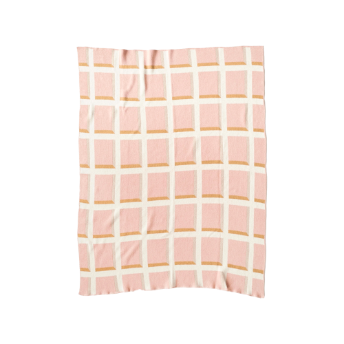 Windowpane Throw in Blush - Gessato Design Store