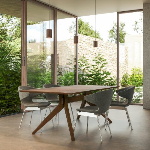 Ella Dining Chair with Tubular Legs - Gessato Design Store