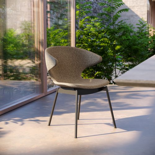 Ella Dining Chair with Tubular Legs - Gessato Design Store