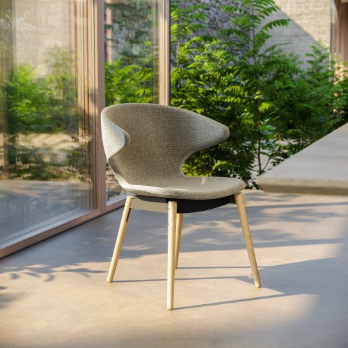 Ella Dining Chair with Wood Legs - Gessato Design Store