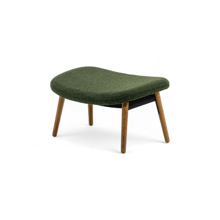 Ella Ottoman with Wood Legs