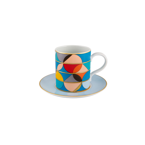 Futurismo Tea Cup with Saucer - Gessato Design Store