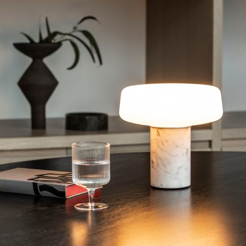 Solid Marble Rechargeable Table Lamp - Gessato Design Store