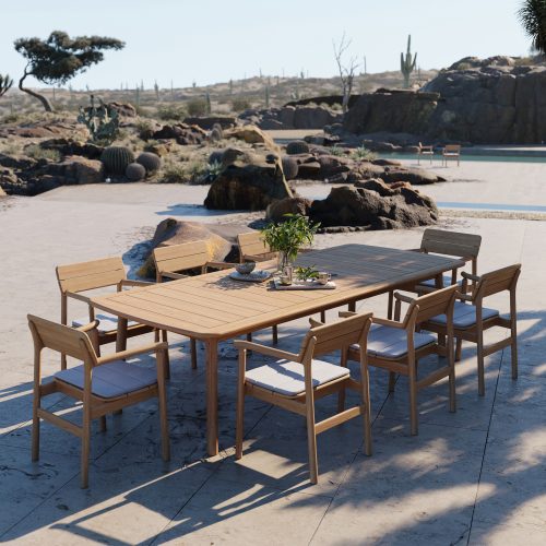 Tanso Outdoor Rectangular Dining Table - Gessato Design Store