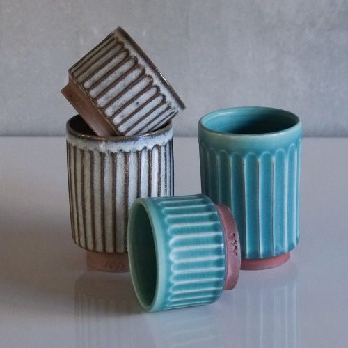 Asemi Co, Tanba-Yaki Cup, Blue L - Gessato Design Store