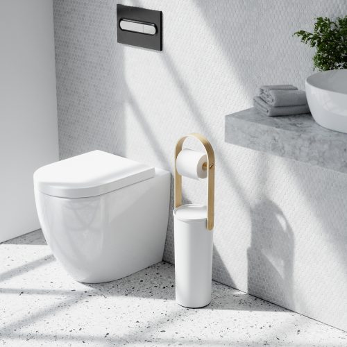 Bellwood Toilet Paper Holder & Reserve - Gessato Design Store