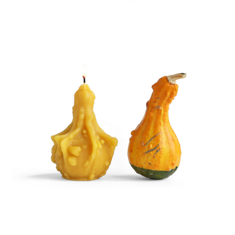 Gourd Beeswax Candle